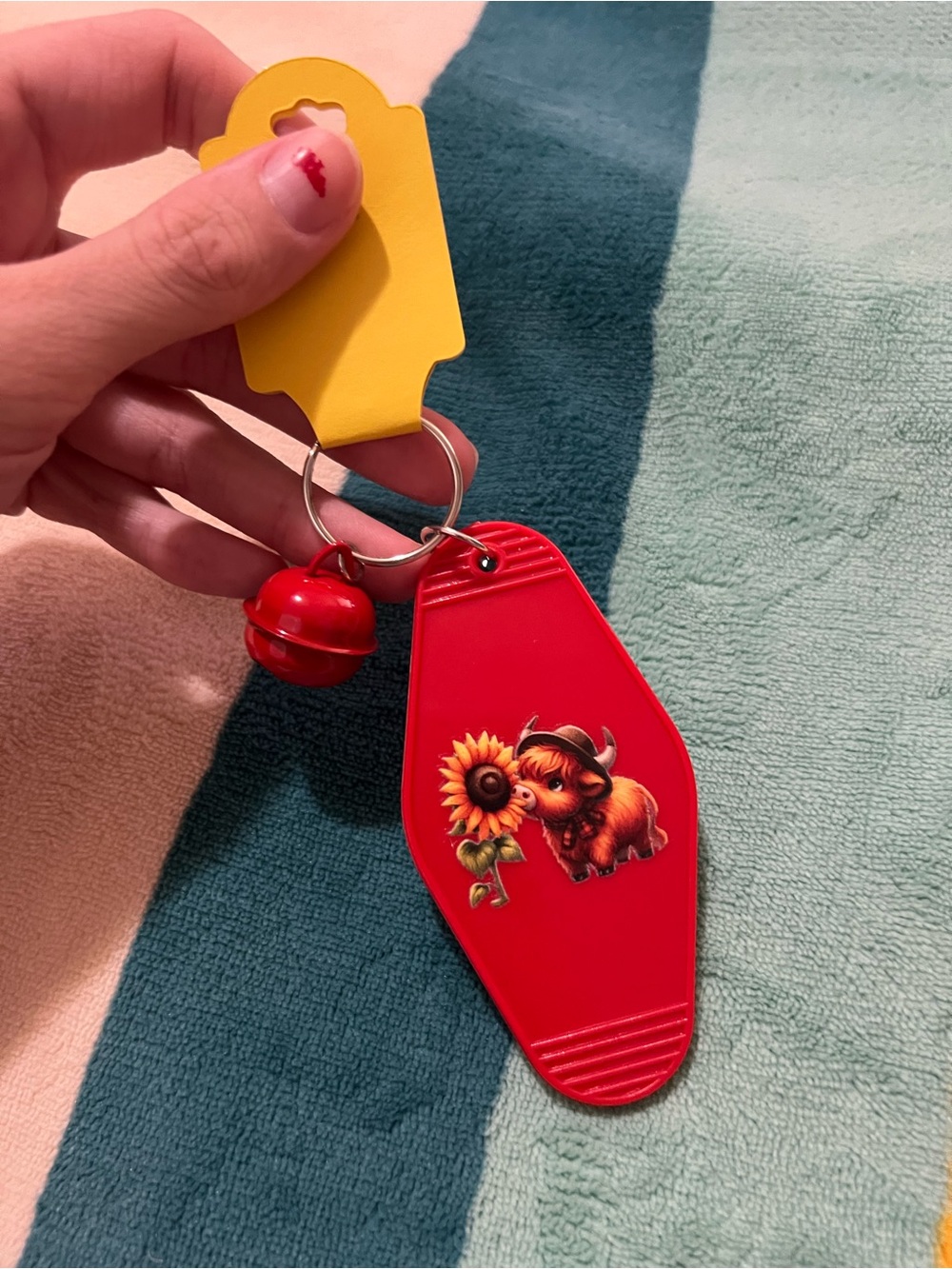 Highland Cow Keychain 🐮